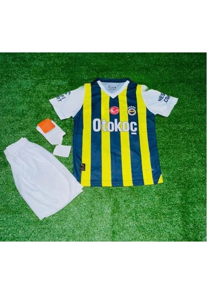 Fênêrbâhçê 2023-24 Sezon Isimsiz Iç Saha Çocuk Taraftar Forması 4 Lü Set(Çorap Bileklik Hedıyellı) HD1199
