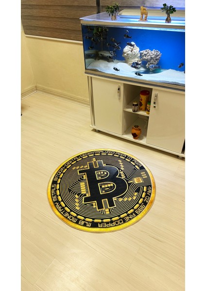 Bitcoin Kripto Para Şeklinde Yıkanabilir Hali ,süngerli Yüzey- Kaymaz Dot Taban