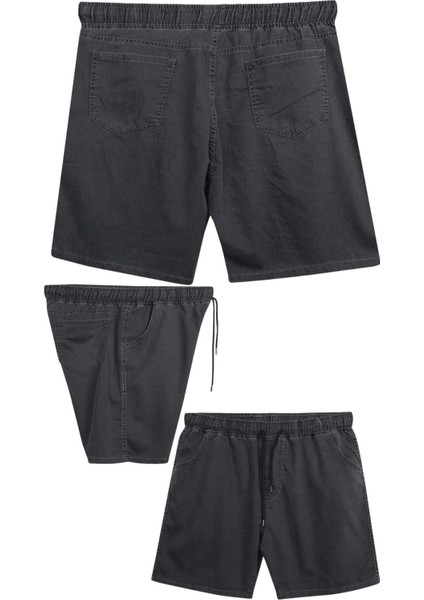 Büyük Beden 120 - 157 Kilo Arası Için Uygun Bedenli Erkek Likralı Bağcıklı Kot Şort fiyatları