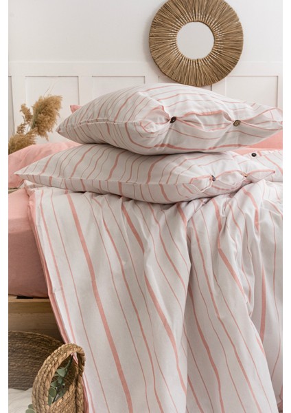 Harmony Hues İpliği Boyalı Doğal Çift Kişilik Nevresim Takımı (Çarşafı Lastikli) fiyatları