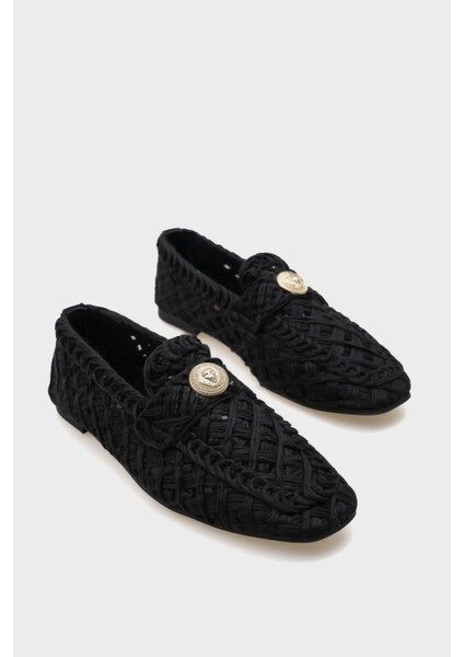 Tara Hasır Örgü Kadın Loafer
