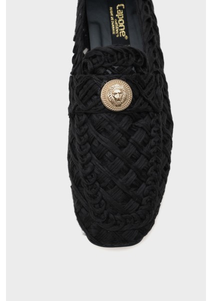 Tara Hasır Örgü Kadın Loafer
