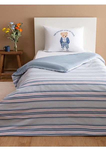 Lcw Home Karişik Ayı Teddy Baskılı %100 Pamuk Tek Kişilik Nevresim Seti