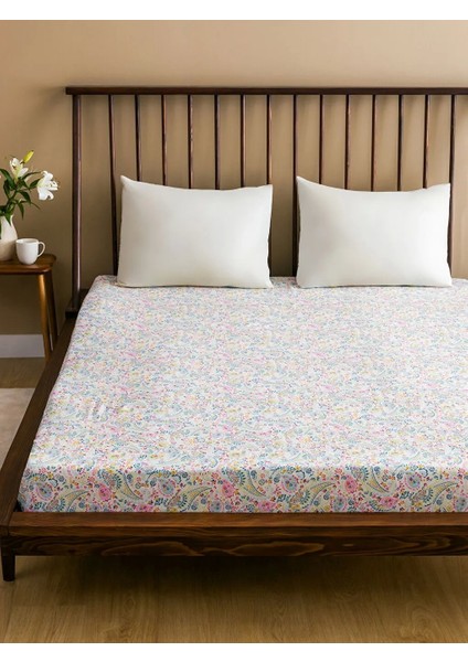 Lcw Home Karişik Çiçek Desenli Çift Kişilik Lastikli Çarşaf