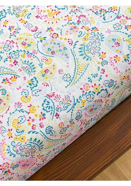 Lcw Home Karişik Çiçek Desenli Çift Kişilik Lastikli Çarşaf