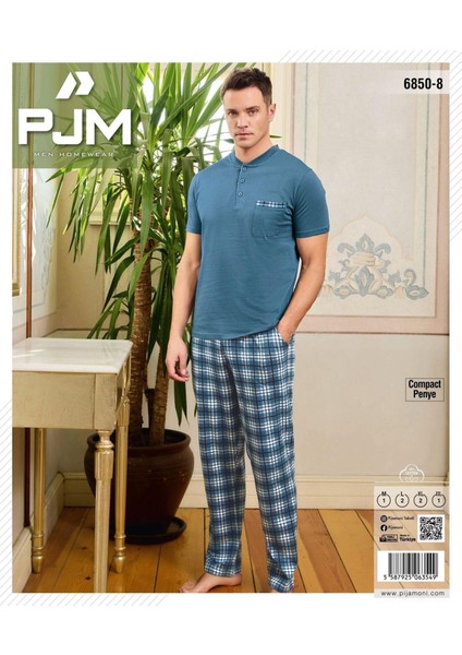 Erkek Düğme Yaka Kısa Kol Pijama Takımı 6850/8 - 1 Adet fiyatları
