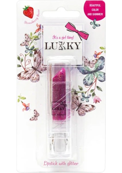 Lukky Simli Ruj Lila Çilek Aromalı
