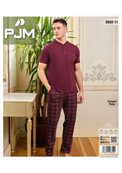 Erkek Düğme Yaka Kısa Kol Pijama Takımı 6850/11 - 1 Adet fiyatları