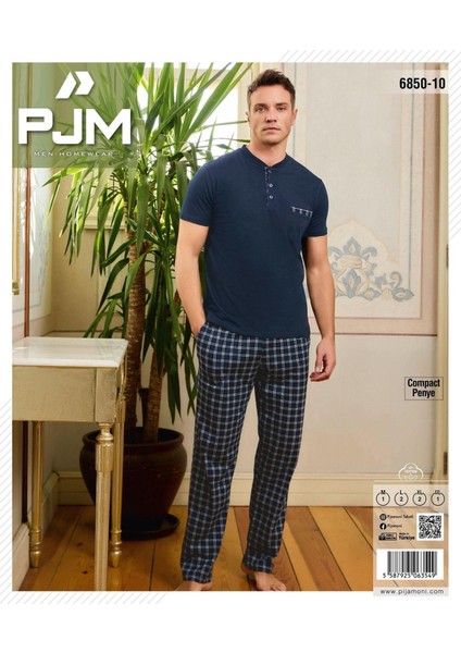 Erkek Düğme Yaka Kısa Kol Pijama Takımı 6850/10 - 1 Adet fiyatları