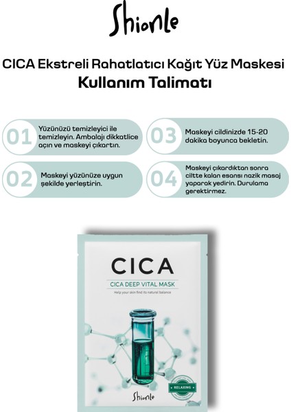 Semizotu ve Yeşilçay Ile Hassas Ciltlere Özel Bakım Sunan Cıca Deep Vıtal Maske Kore Kağıt Yüz Maskesi