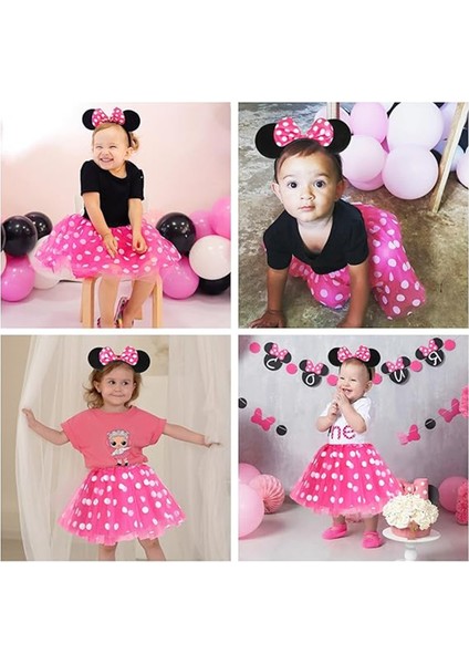 Pembe Fiyonklu Minnie Mouse Tacı