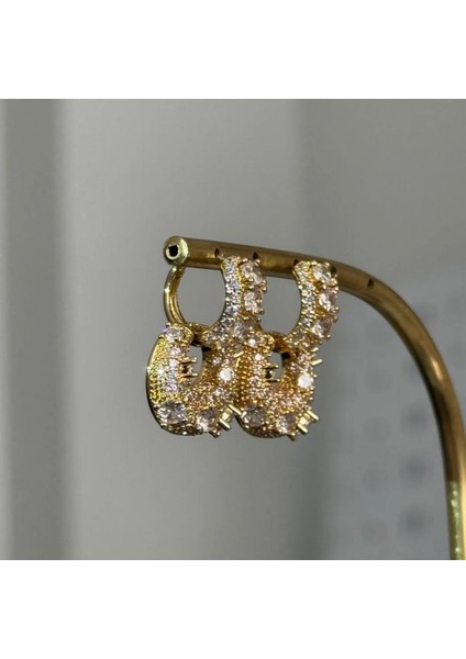 316L Çelik Gold Kadın Küpe Paslanmaz Kararmaz