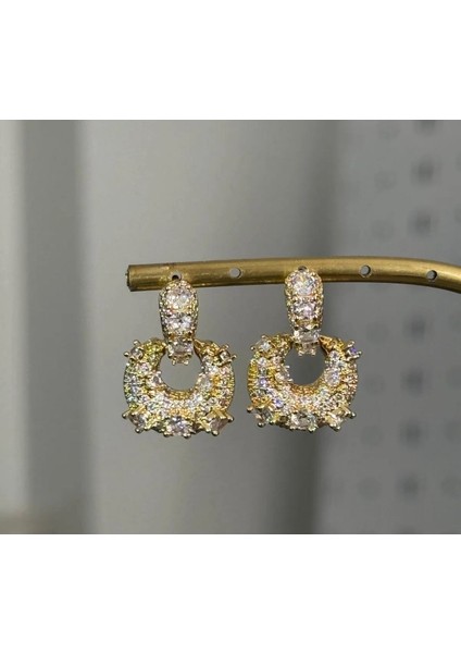 316L Çelik Gold Kadın Küpe Paslanmaz Kararmaz