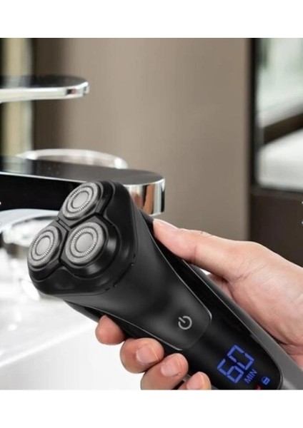 3 Başlıklı Şarjlı Erkek Traş Makinesi
