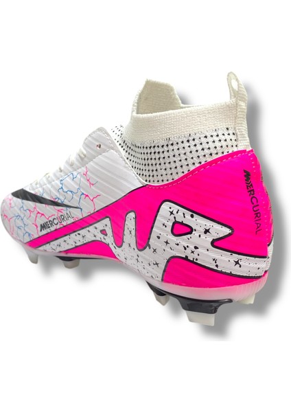 Çoraplı Krampon Beyaz Fuşya Desenli fırsatları