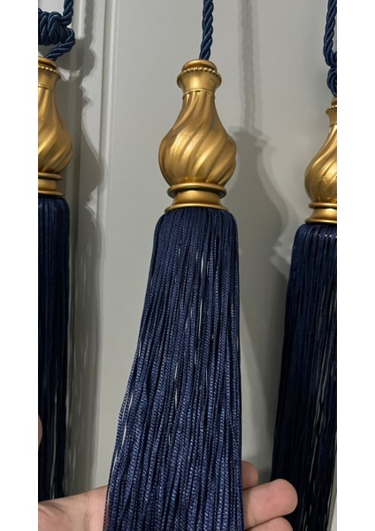 Fon Perde Tavan Bağlama Püsküllü Braçol Set ( Üçlü Set )