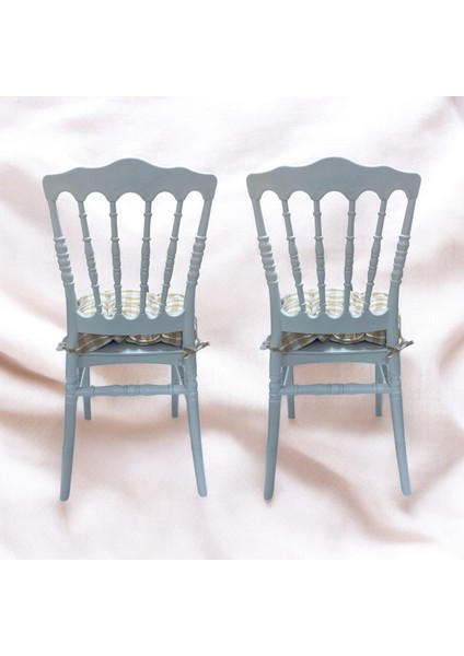 2'li Pötikare-Slikon Elyaf Dolgulu-Yıkanabilir-Sandalye Minderi-40 x 40 cm