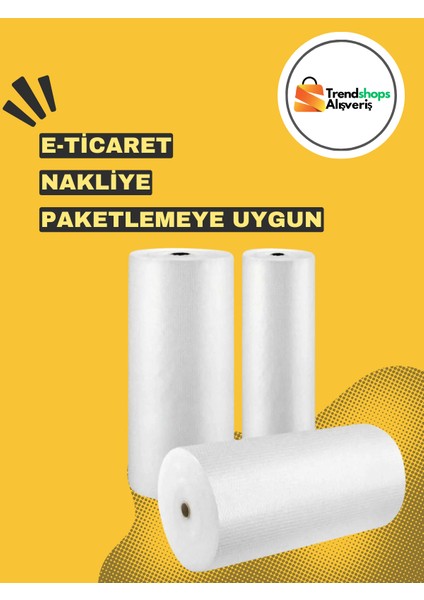 Trendshopsalışveriş 50X10 mt Balonlu Ambalaj Naylon Patpat 35GR