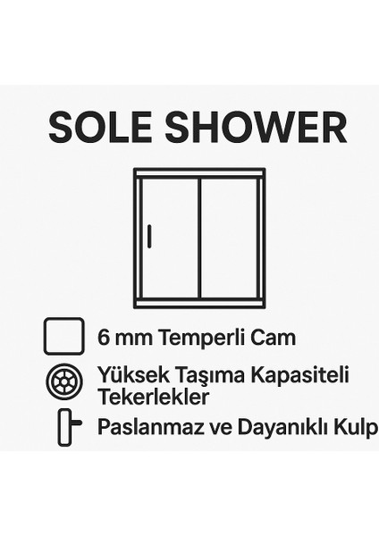 Paslanmaz Eloksal Gri Alüminyum Çerçeveli 6 mm Temperli Buzlu Cam H:190 cm Duşakabin fiyatları
