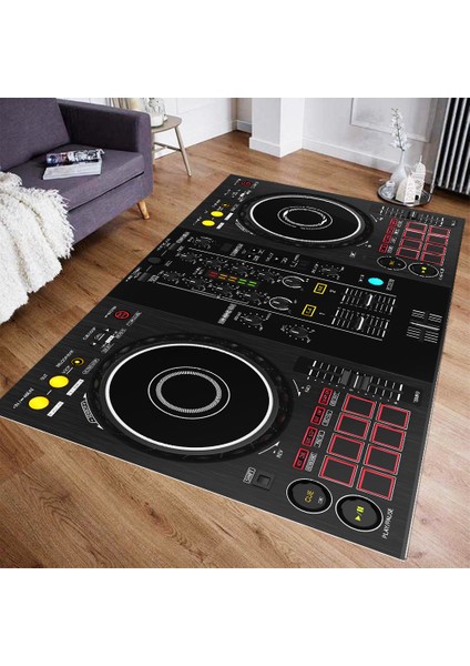 Dj Seti Setup Şeklinde Hali ,yıkanabilir Hali ,süngerli Yüzey- Kaymaz Dot Taban