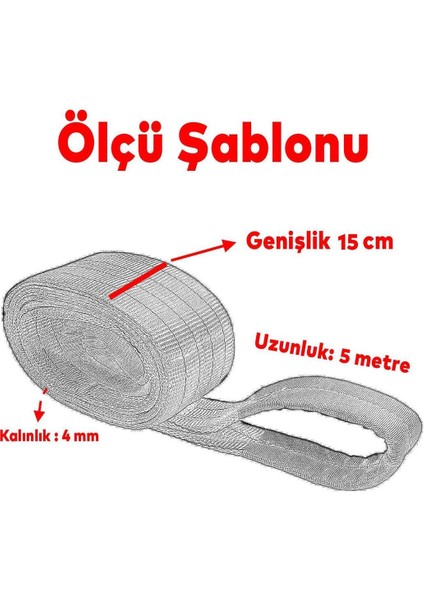 Yük Kaldırma Sapan Polyester Spanzet 6 Ton 5 Metre Bronz Kahve Sağlam Taşıma Indirme Çekme Halat
