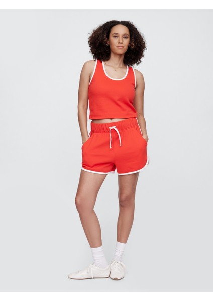 Kadın Kırmızı Pique Şort