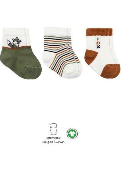 Bistyle 3'lü Penye Soket Çorap BS10109 Nil