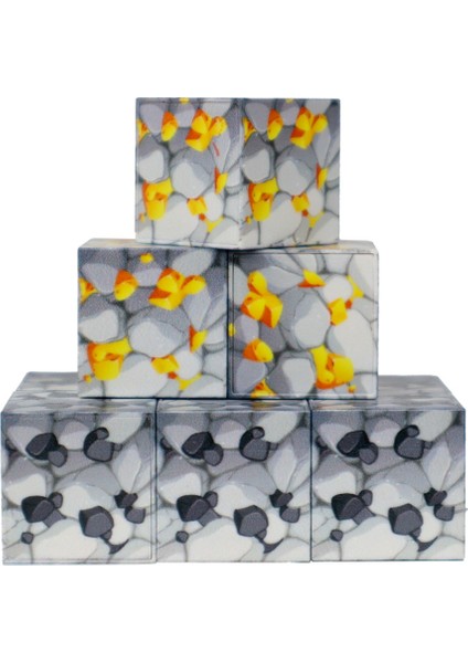 9 Parça Altın Kömür Blok