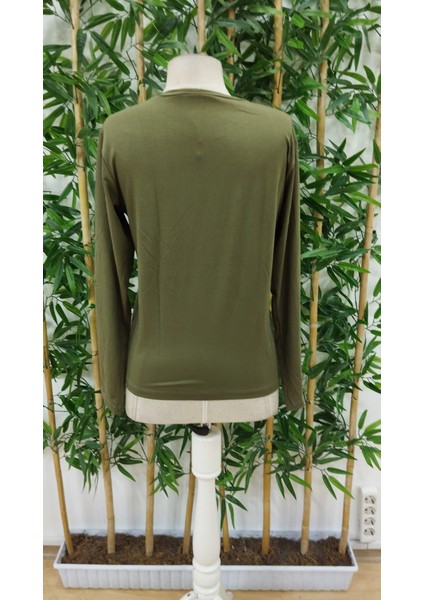 Kadın Uzun Kollu Bisiklet Yaka Kurukafa Desenli Viskon Bluz fiyatları