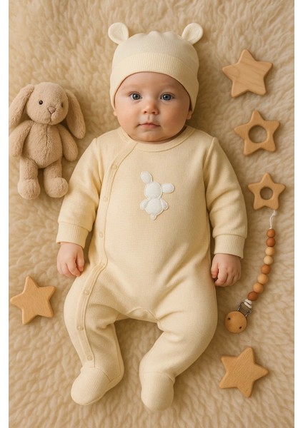 Waffle Tavşanlı Erkek Tulum %100 Pamuk