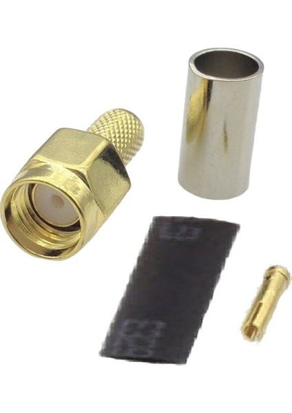 Sma Dişi Konnektör Seti (Sma Dişi-Içdiş Sıkmalı Düz Model) (RG58)