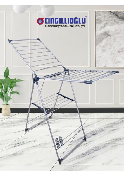 CC-070 Salvador Full Alüminyum Kalın Borulu Çamaşır Kurutma Askısı