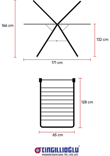 CC-070 Salvador Full Alüminyum Kalın Borulu Çamaşır Kurutma Askısı indirimleri