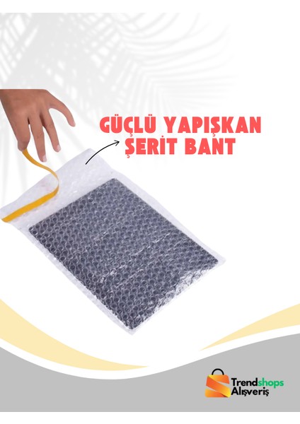 Trendshopsalışveriş 100 Adet 25X30 5cm Bantlı Balonlu Patpat Naylon Torba