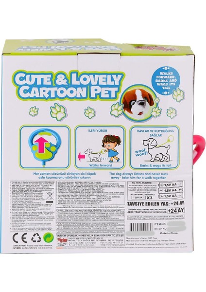 Fırsat Byr PR66022-25 Yürüyen Tasmalı Peluş Köpek Yeni