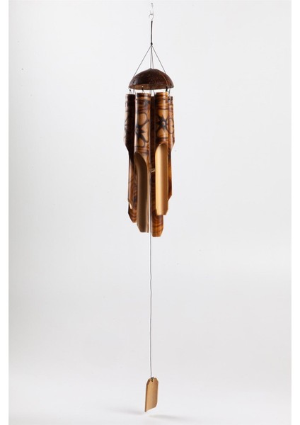 Bambu Coconat Kafalı Rüzgar Çanı 40 cm