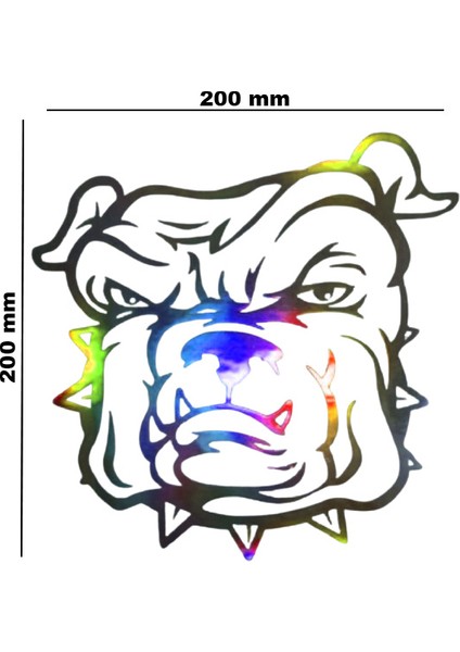 Hologram Köpek5 Model Sticker – Işık Vurunca Renk Değiştirir – Modifiye Dekarasyon Sticker Araç % Kask Uyumlu,düz ve Prüszsüz Yüzeyler Için(Meristeed)