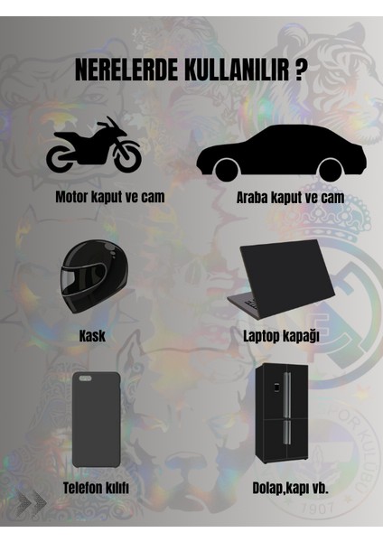 Hologram Köpek5 Model Sticker – Işık Vurunca Renk Değiştirir – Modifiye Dekarasyon Sticker Araç % Kask Uyumlu,düz ve Prüszsüz Yüzeyler Için(Meristeed)