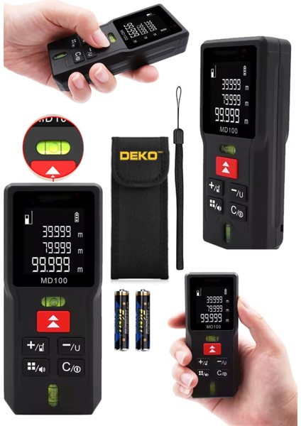 Yüksek Hassasiyetli Dijital Gösterge 60MT Mesafe Ölçüm Lazermetre Lazer Çizgi Mesafe Ölçme Makinesi