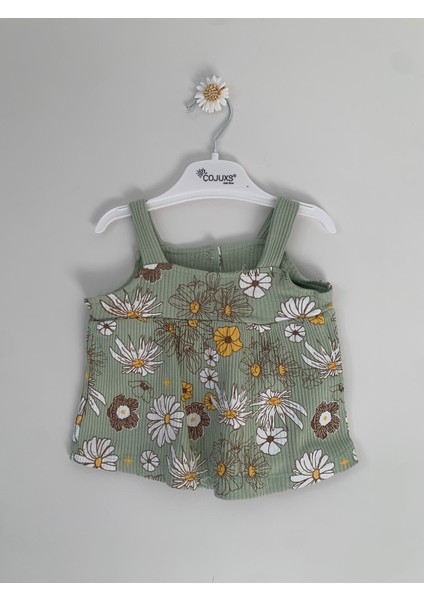 Kız Bebek Çiçek Desenli Yazlık 2'li Takım fiyatları