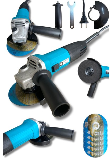 Bakır Sargılı 1000 W 115 mm Spiral Avuç Içi Kesme ve Taşlama Makinası