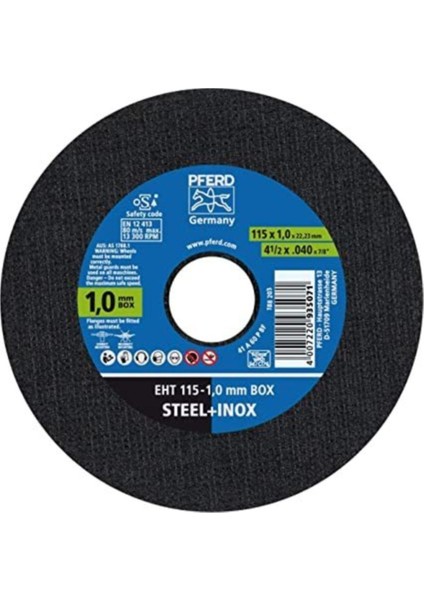 Pferd 115 x 1 Ince Inox Inox Box 25 Adet 935071