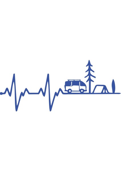 Ritim Karavan STICKER17X17 cm Mavi