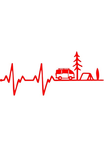 Ritim Karavan STICKER17X17 cm Kırmızı