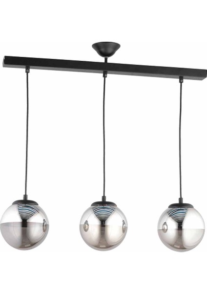 Nisa Luce Ada 3'Lü Sıralı Avize - Füme Kaplama / Siyah fiyatları