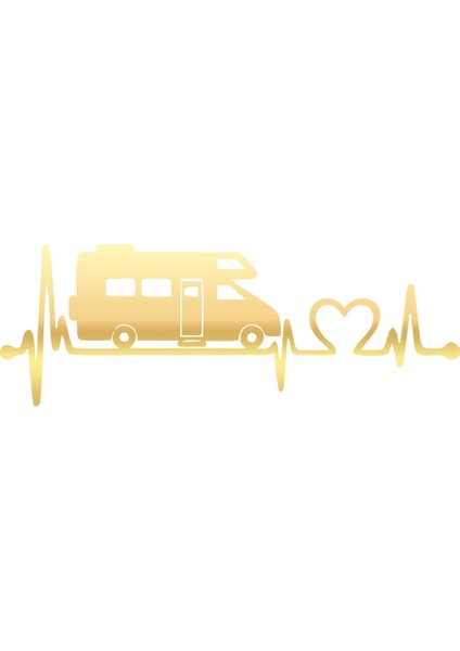 Ritim Karavan Sticker 17X17 cm Gold