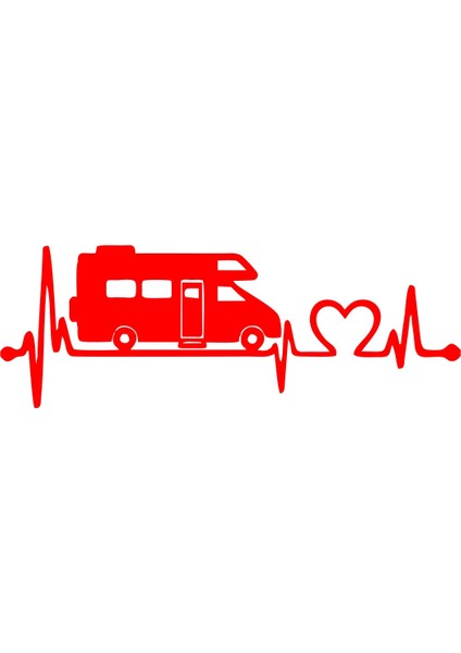 Ritim Karavan Sticker 17X17 cm Kırmızı