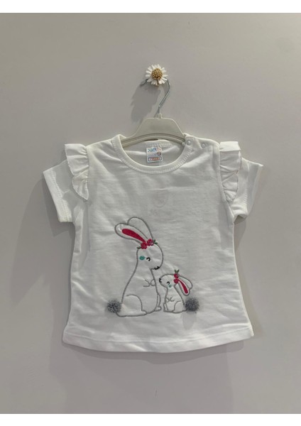 Kız Bebek Tavşan Nakışlı 2'li Takım fiyatları