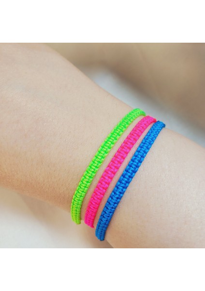 3’lü Ayarlanabilir Makrome Bileklik Seti, El Yapımı Asansörlü Yeşil Pembe Mavi Renk Ip Örgü Bileklik, Hediyelik El Yapımı Örgü Bileklik Seti, Unisex Şık Tasarım Kombin Örgü Bileklik fiyatları
