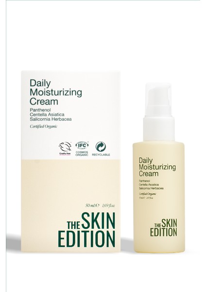 Organik Su Bazlı Nemlendirici Onarıcı, Yatıştırıcı Yüz Bakım Kremi 50 ml
